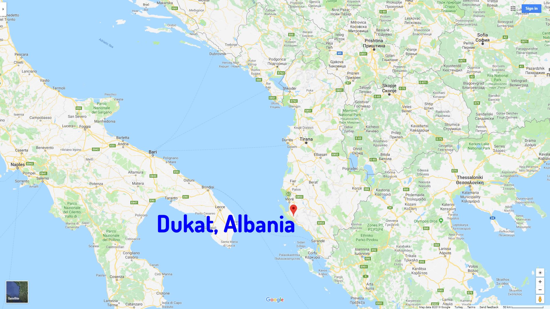 Dukat map Albania